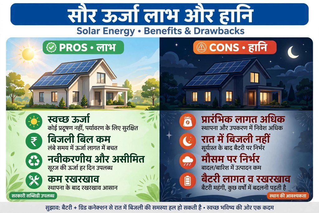 सौर ऊर्जा : पक्ष और विपक्ष